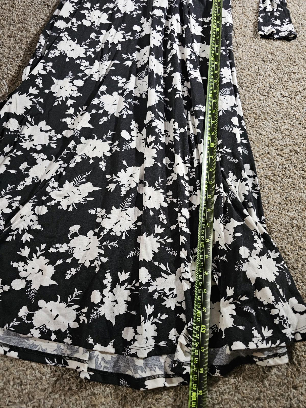 LuLaRoe Black & White Floral Dress S