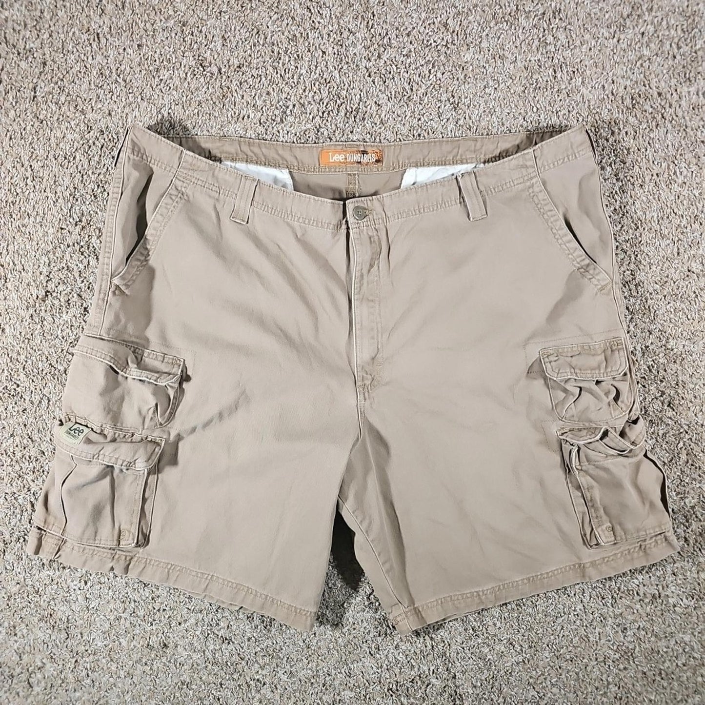Lee Dungarees Cargo Shorts Sz 48 Khaki Utility Grunge