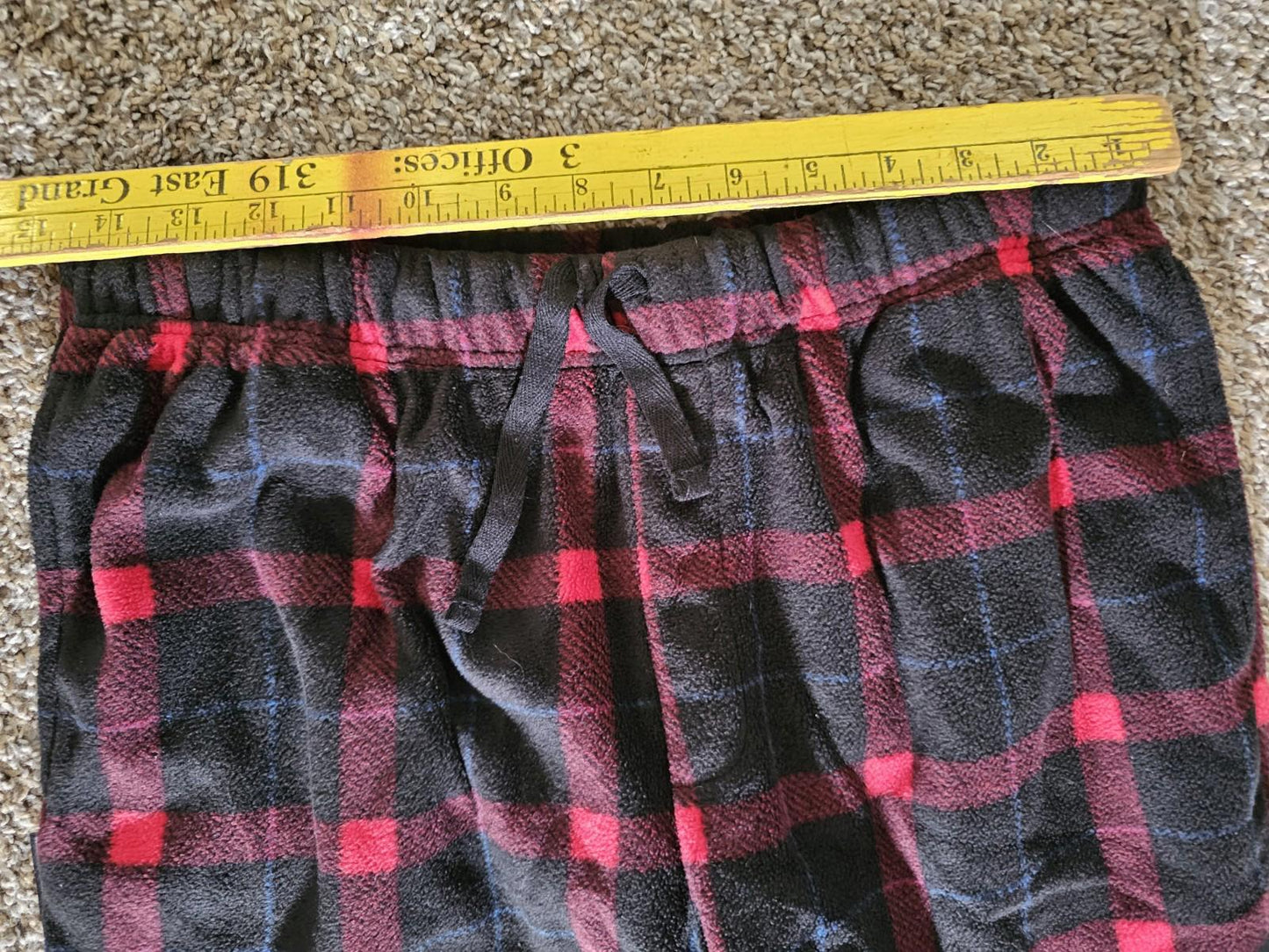 AVALANCHE Outdoors Red Black Plaid Flannel Lounge Pants drawstring