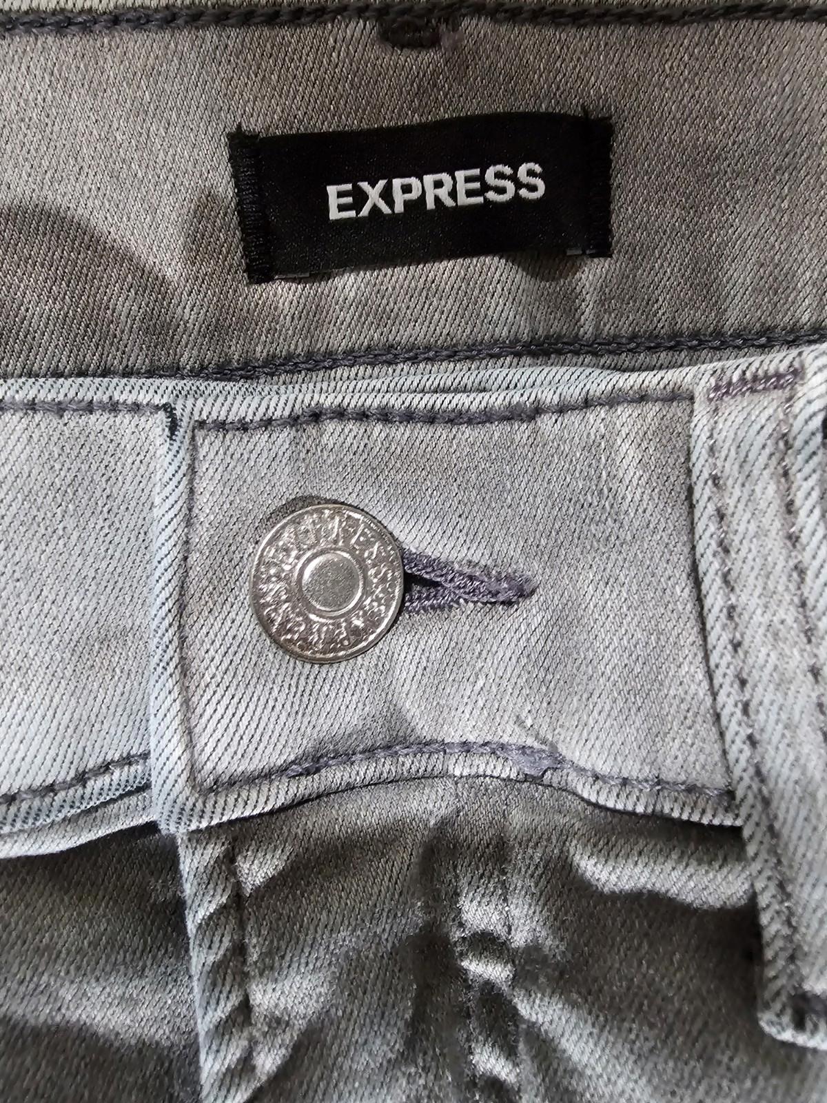 Express Hi Rise Boot 10R Gray Jeans