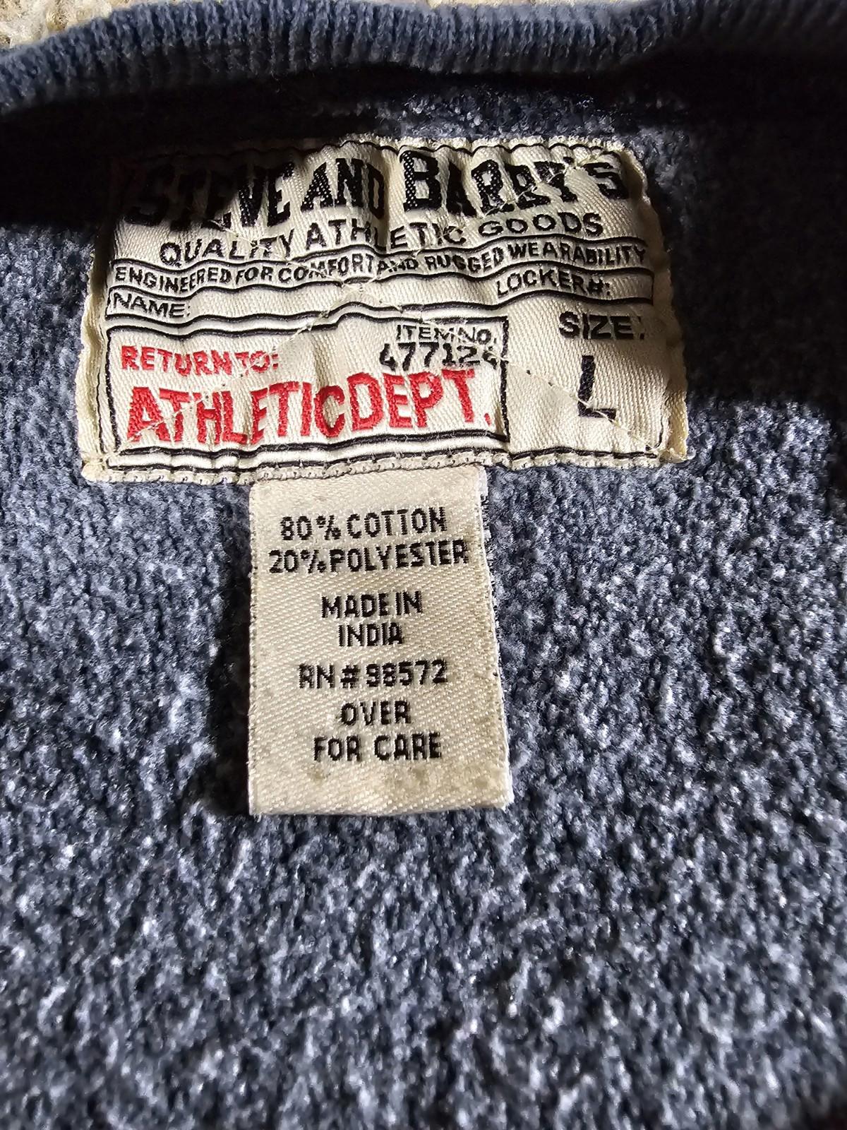 Vintage Steve & Barrys NOTRE DAME Sweater Blue Large