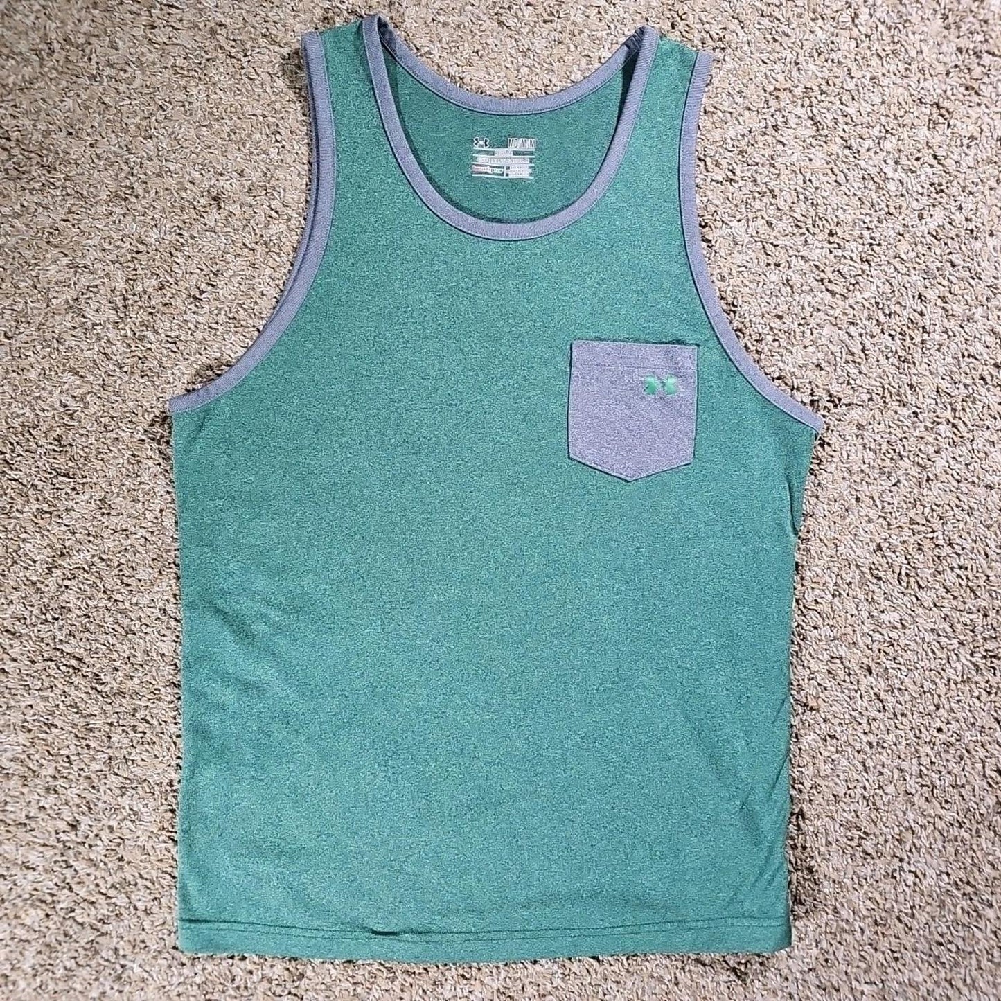 Under Armour HeatGear M Regular Green Pocket Tank