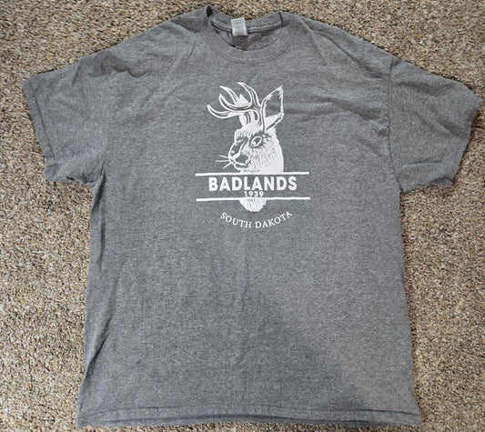 Gray Badlands South Dakota Jackalope TShirt Size XL