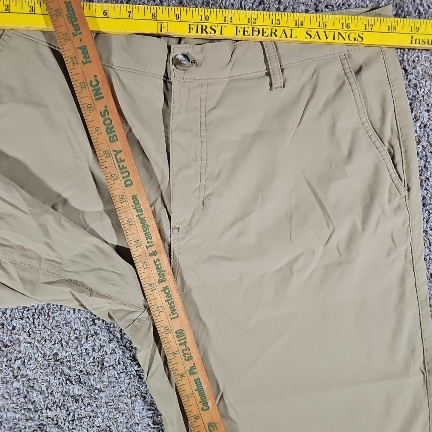 Eddie Bauer Men's Travex Khaki Shorts Size 38 Brown Hiking Outdoor Lightweight