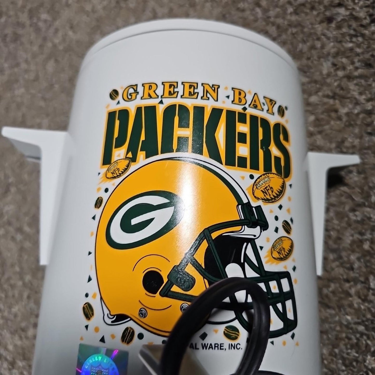 Vintage Green Bay Packers Regal 20 Cup Percolator Electric Coffee Maker Tailgate