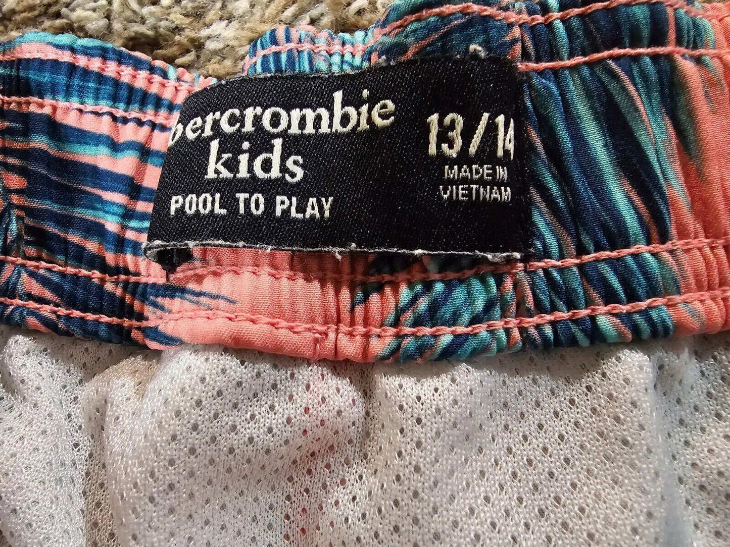 ABERCROMBIE KIDS POOL TO PLAY Shorts Swim Trunks Boys 13/14