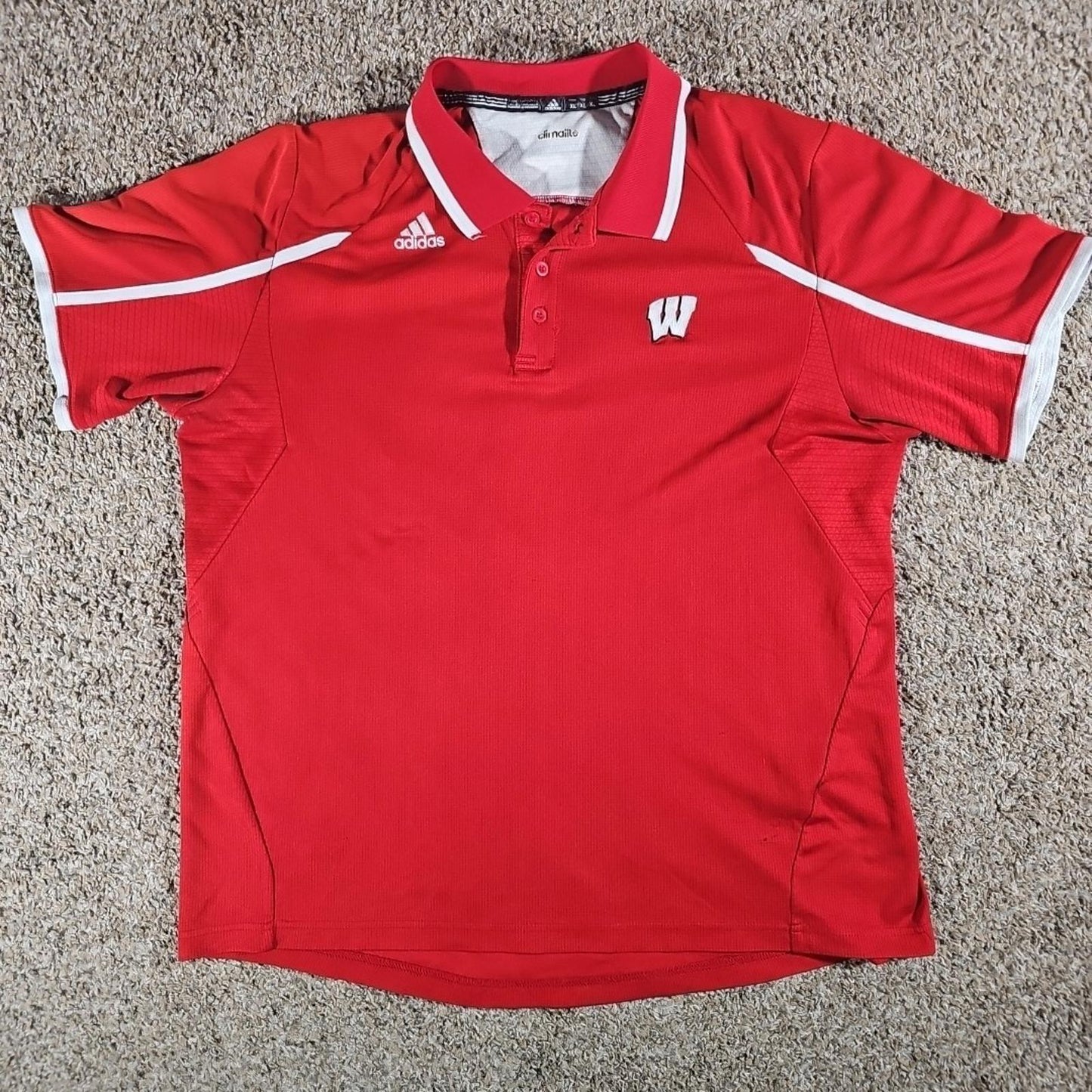 Adidas Climalite XL Wisconsin Badgers Polo