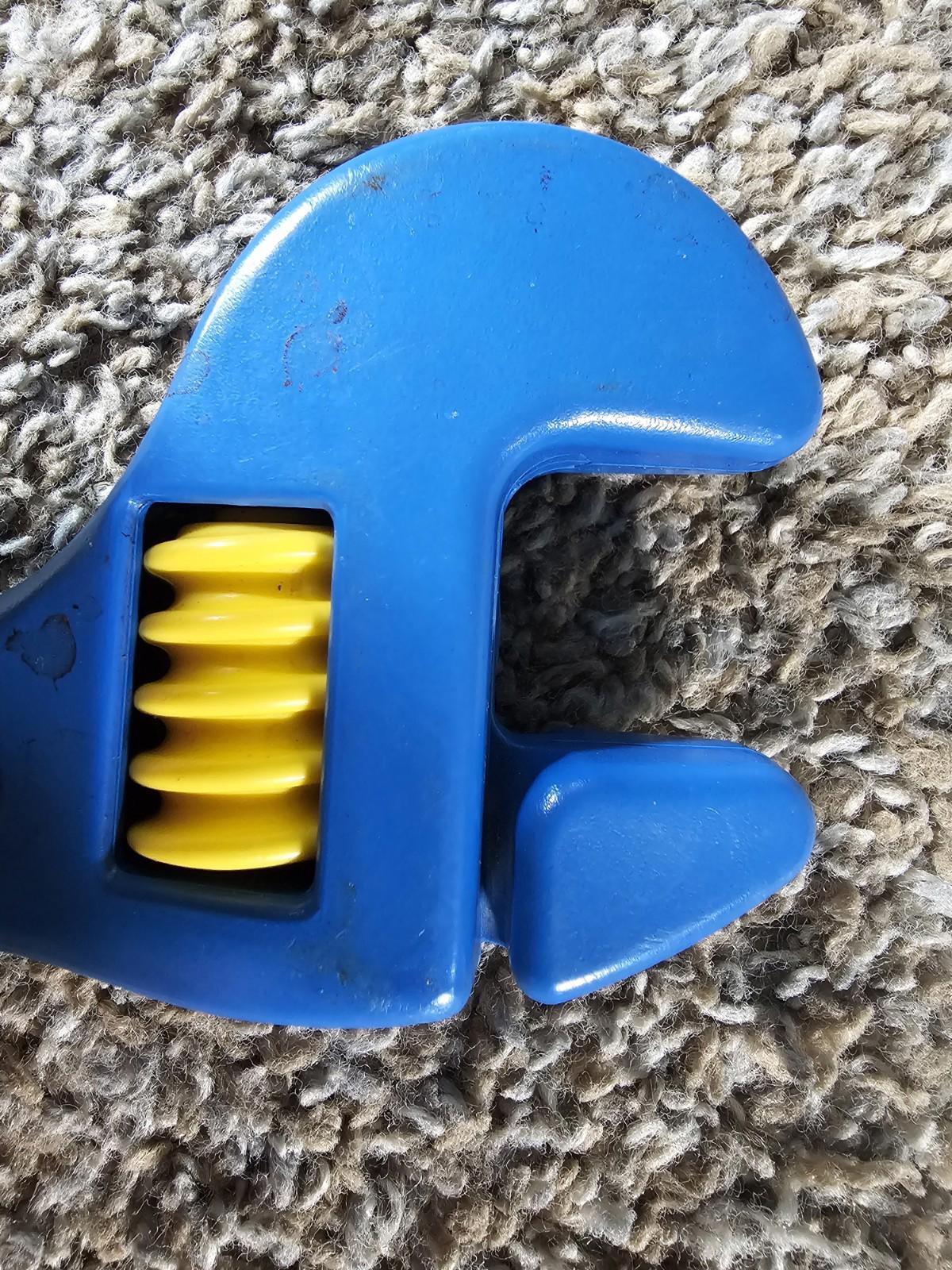 Vintage Blue and Yellow Toy Wrench Little Tikes 7" USA Made