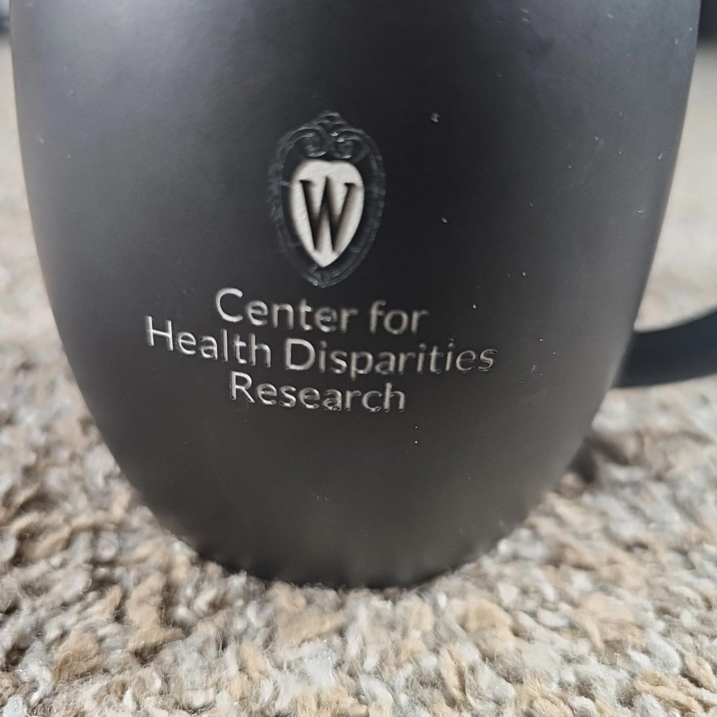 UW Wisconsin Center For Health Disparities Research Wood Lid Coffee Mug