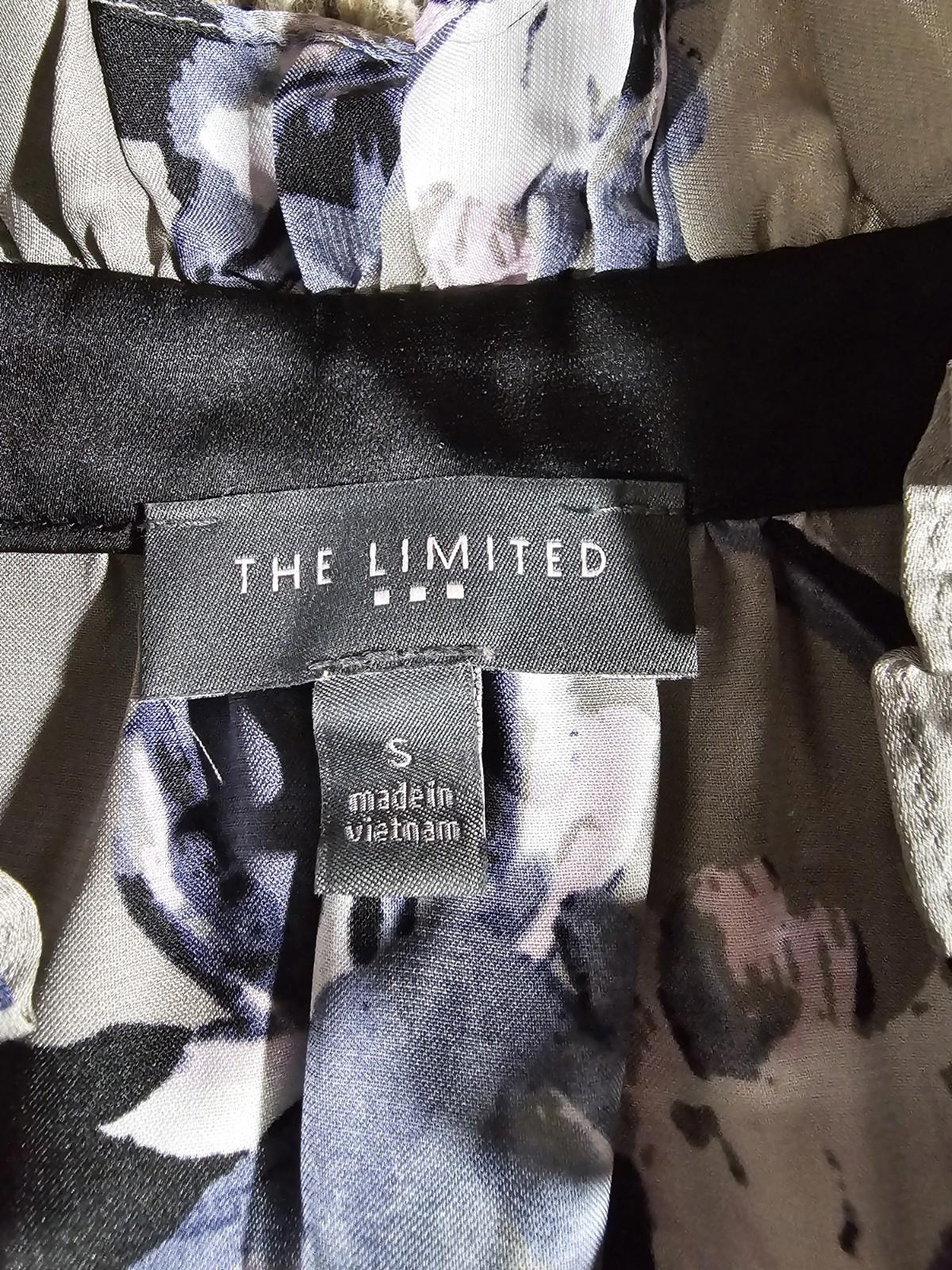The LIMITED Small Gray Floral Tie Tank Top
