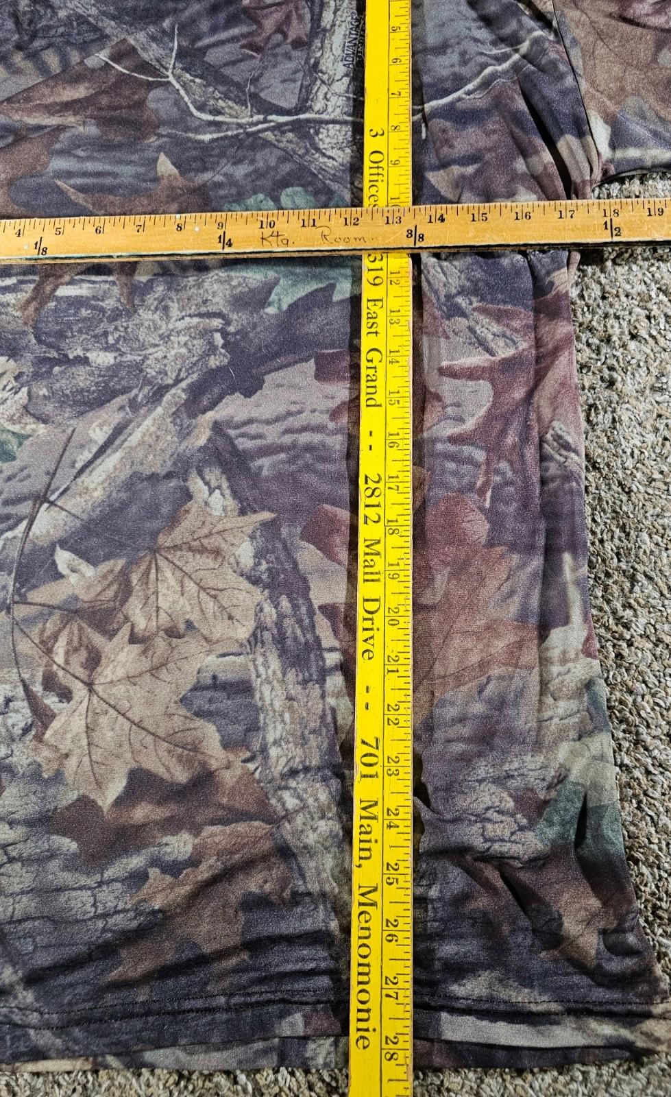Men's L Rynoskin Mossy Oak Camo Mock Neck Insect Body Armor