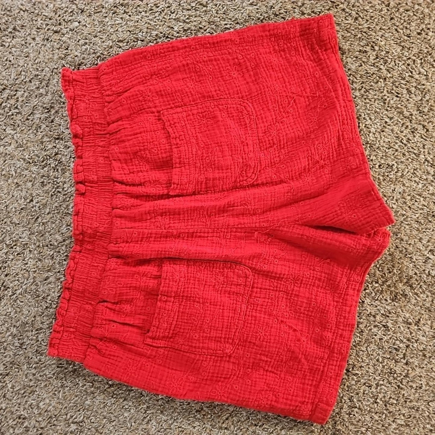 Knox Rose XL Red Floral Doiley Shorts
