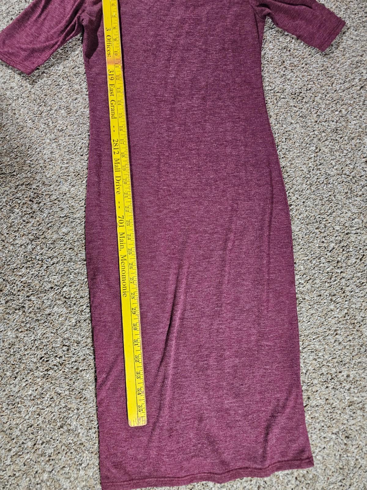 LuLaRoe Long XXS Wine Color Dress