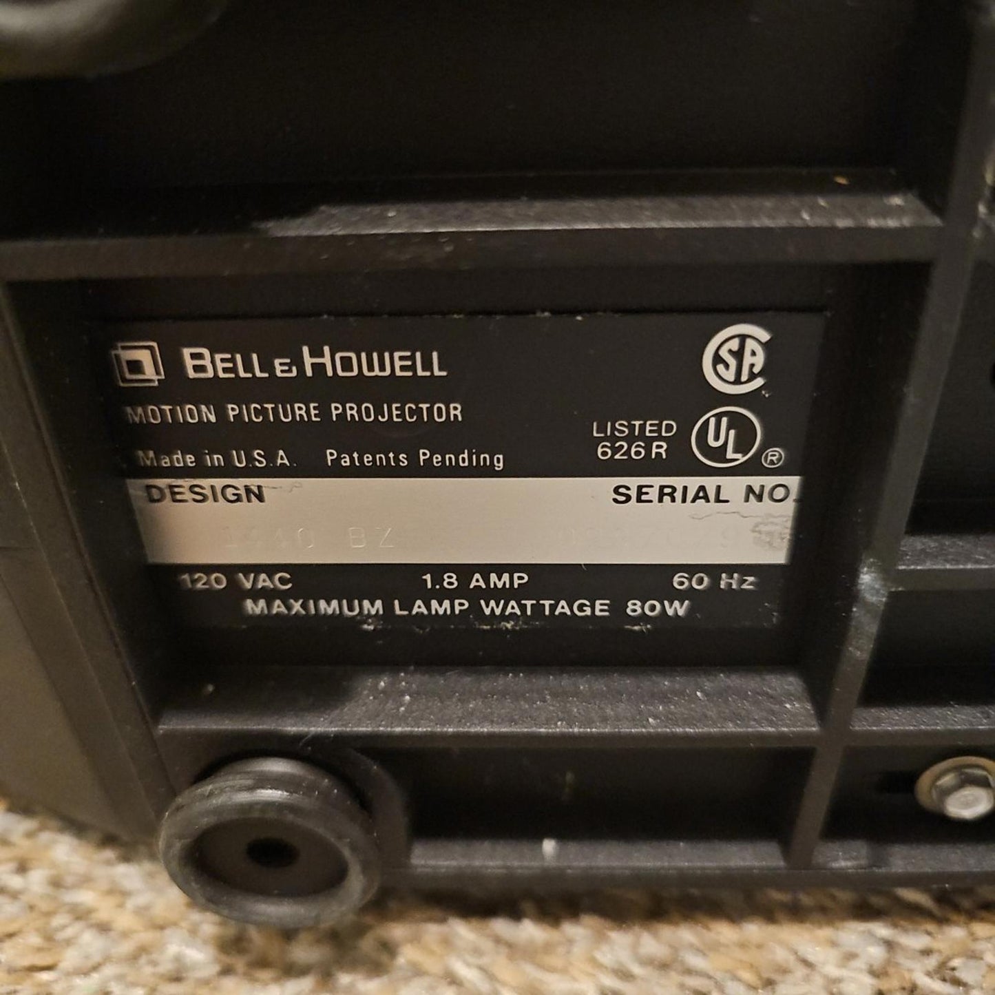 Vintage Bell + Howell Lumina II 8mm + Super 8mm Movie Projector MX 43 Tested