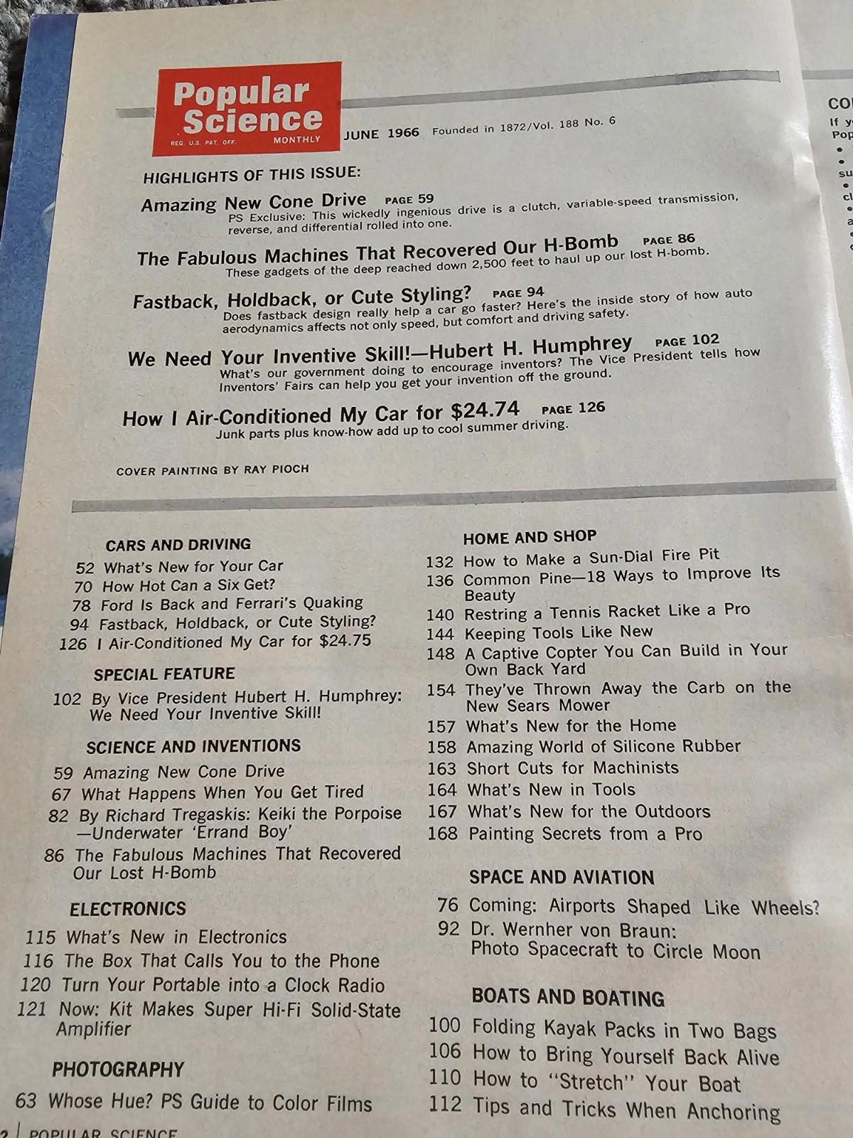 vintage Popular Science magazine June 1966