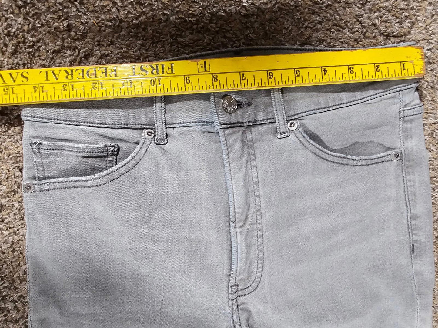 Express Hi Rise Boot 10R Gray Jeans