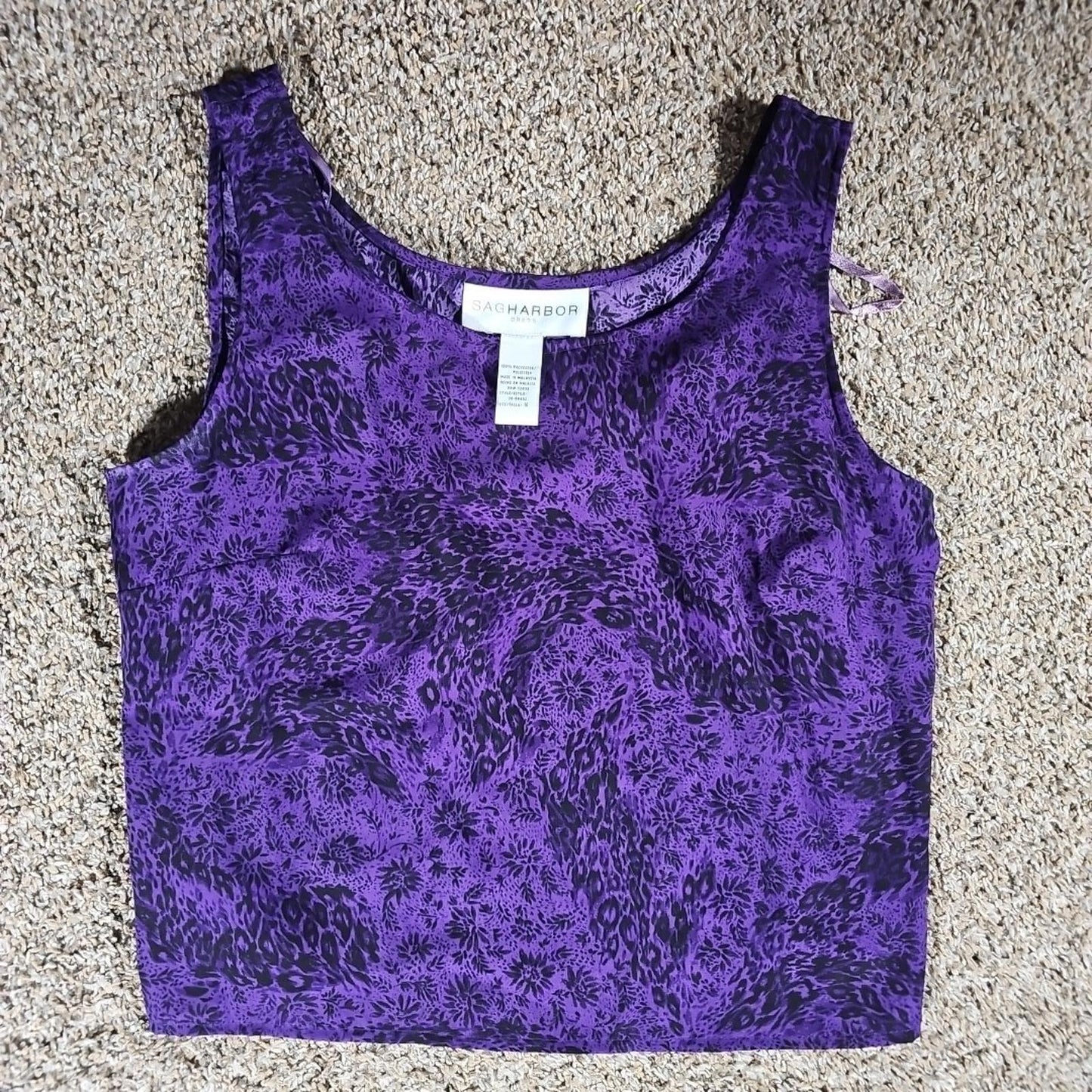 Sag Harbor Dress Purple Pant Suit 3 Piece Sz 16