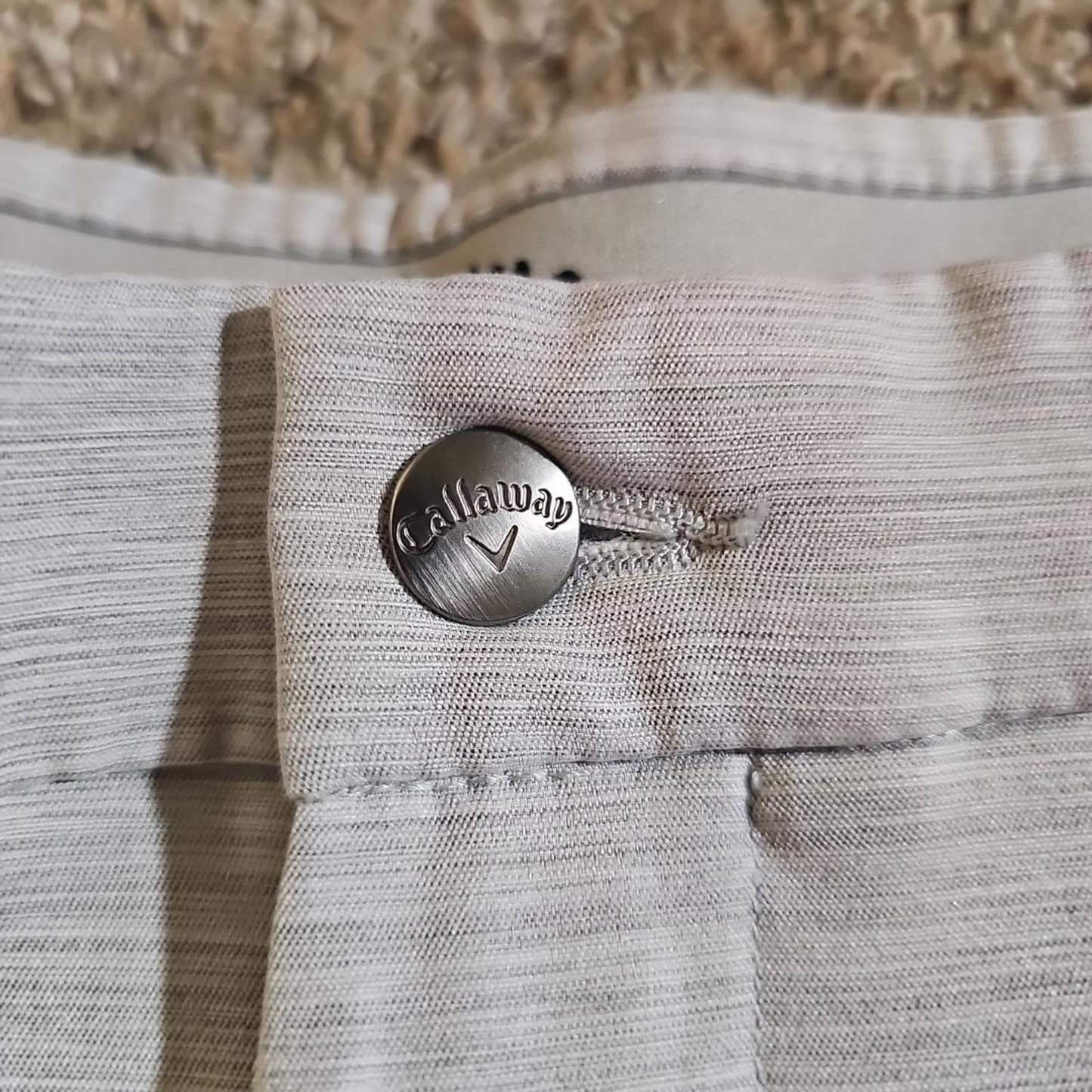 Callaway Golf Shorts 38 Heather Gray Silver Opti Dri Stretch