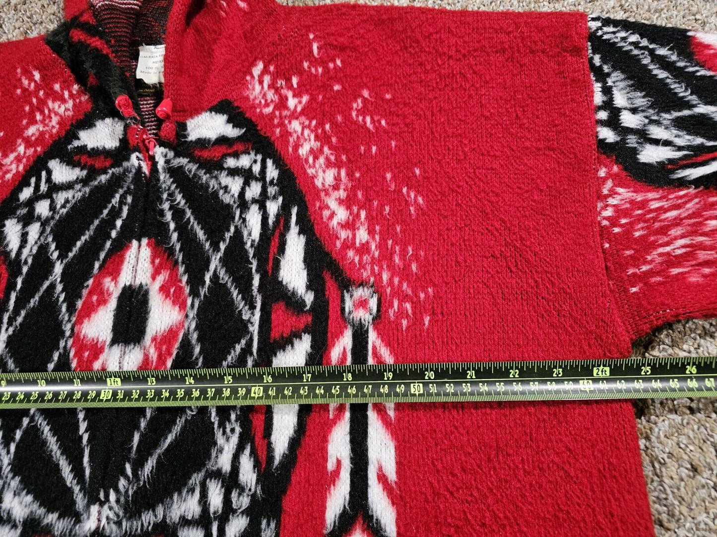 Galeria Peguche HUASI wool Hood Fullzip Handmade sweater L