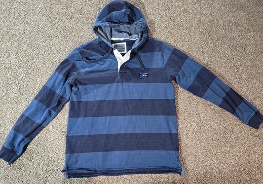 L.L. Bean Lakewashed Rugby Hoodie Mens M Traditional Fit