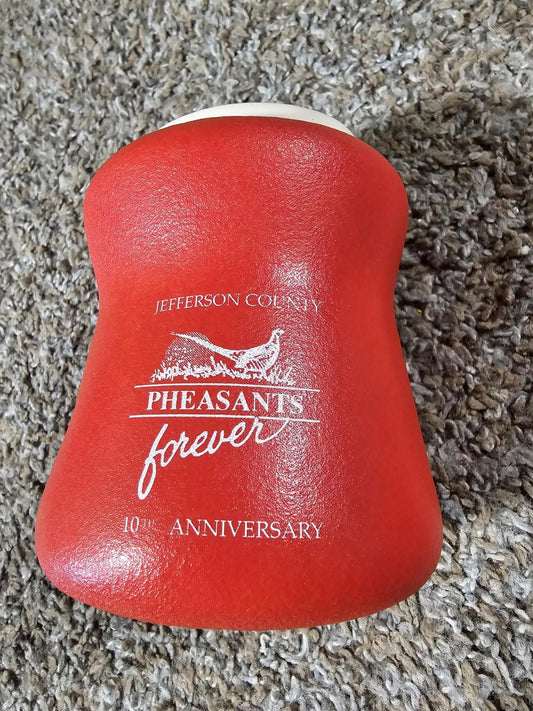 Jefferson County Pheasants Forever 10th Anniversary Can Koozie Sleeve Red