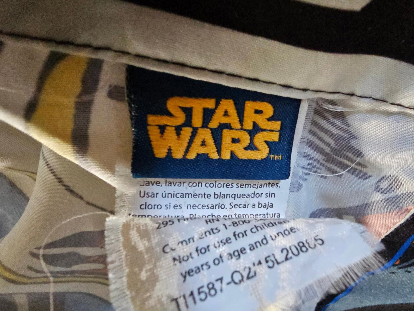 Star Wars Curtains 40x64 2 Panels 2 Tiebacks Darth Luke Chewie Yoda R2D2 C3P0