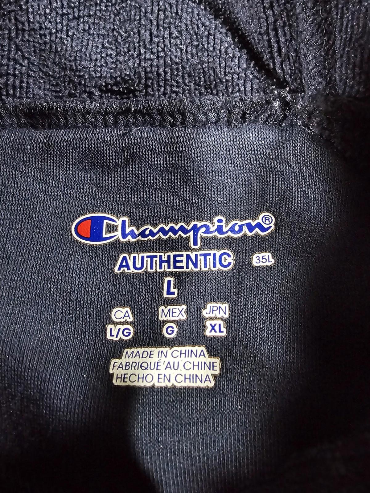 Champion Authentic fullzip Dept Homeland Security hoodie L