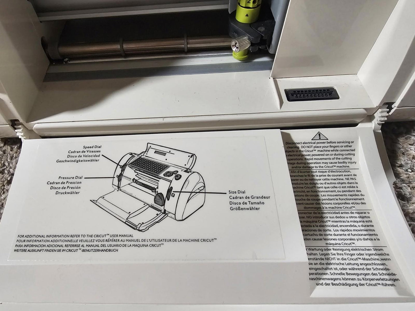 Cricut CRV001 Electronic Cutting Machine - No Power Cord Untested