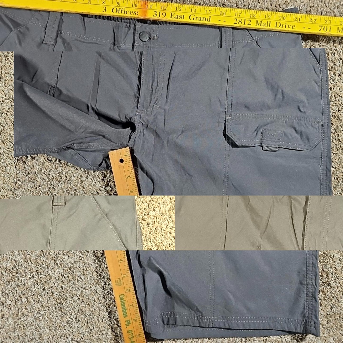 Wrangler Outdoor Hiking Cargo Shorts Sz 42 Gray