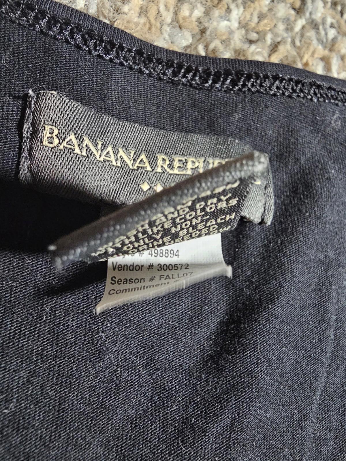 Banana Republic Sleeveless Tieback Top Black Small Stain