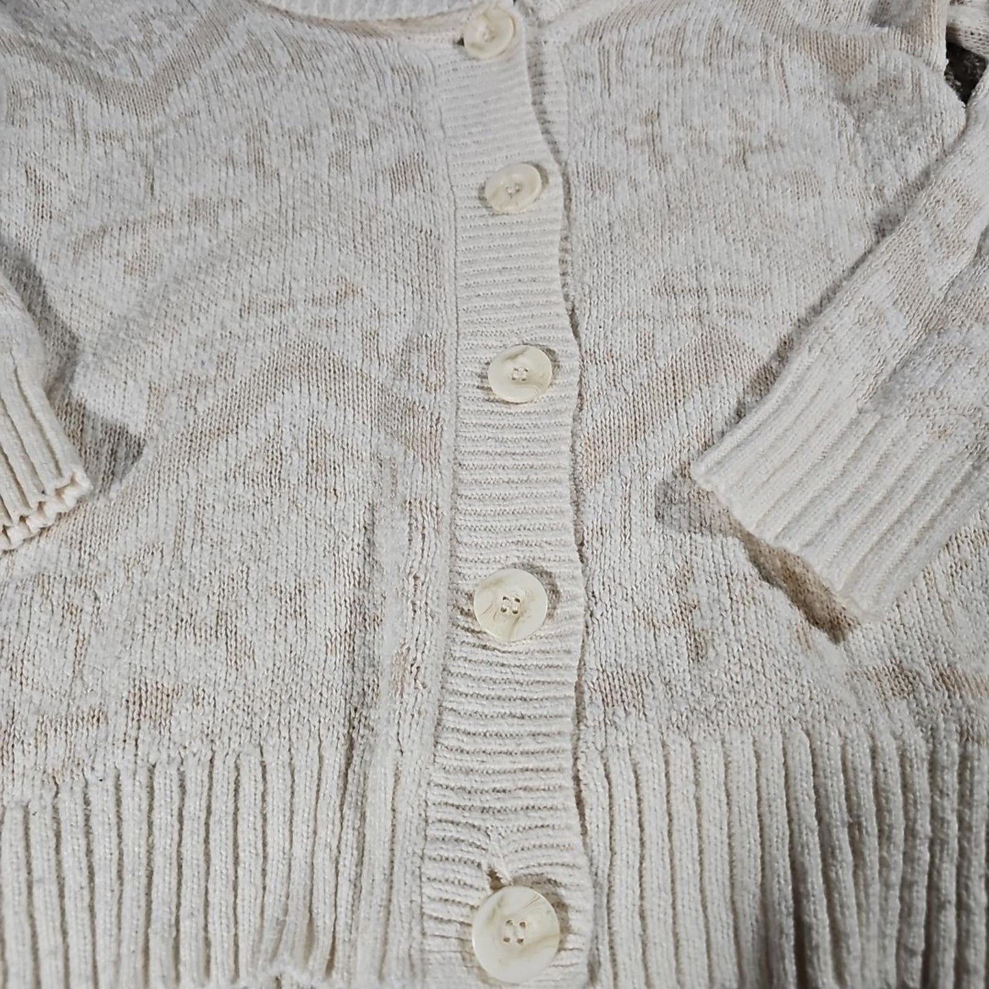 Maurices M Ivory Beige Cable Knit Cardigan