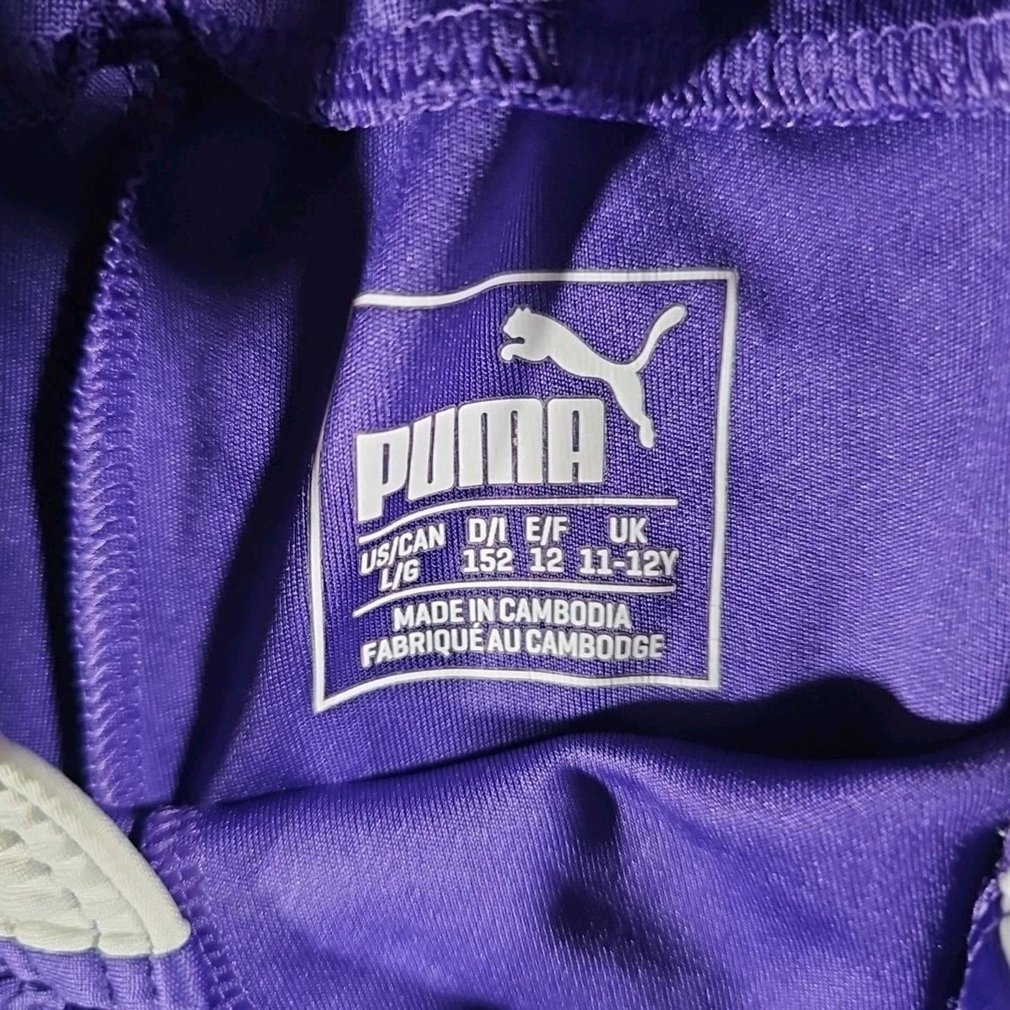 RUFC Puma Purple Soccer Shorts LG Girls UK 11-12Y