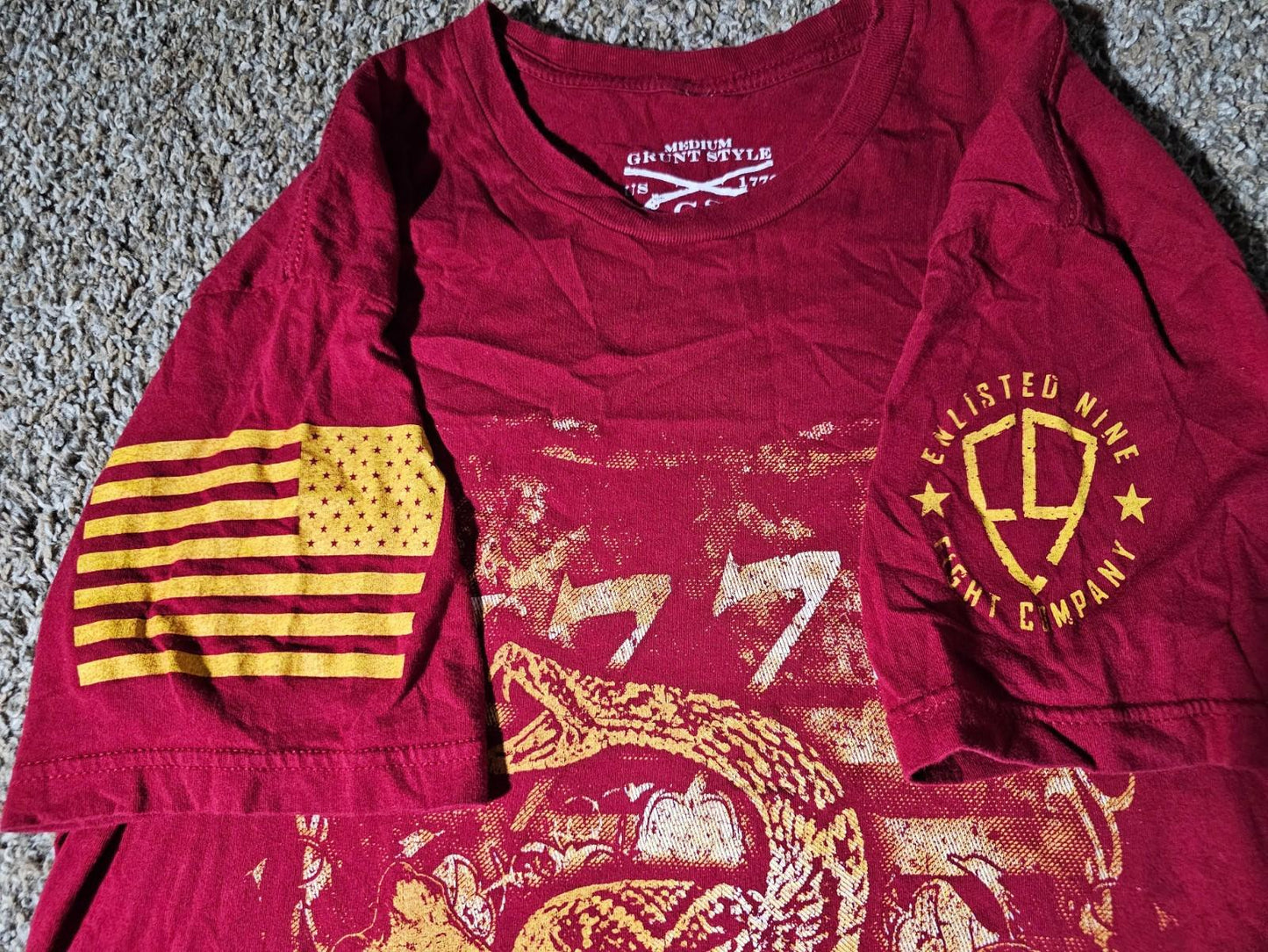 Grunt Style GS 1776 Don't Tread On Me Tshirt Medium SEE PICS