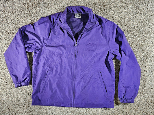 Full Zip Purple New Balance Jacket Vented Zip Pockets LARGE
