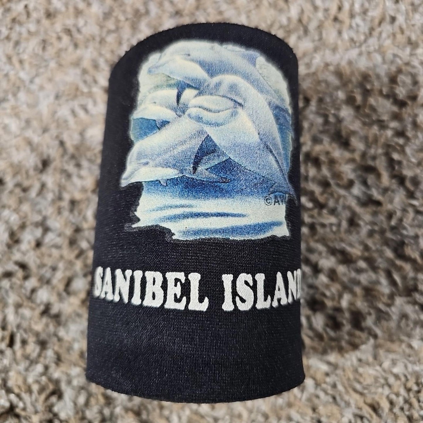 Sanibel Island Dolphin Neoprene Can Koozie