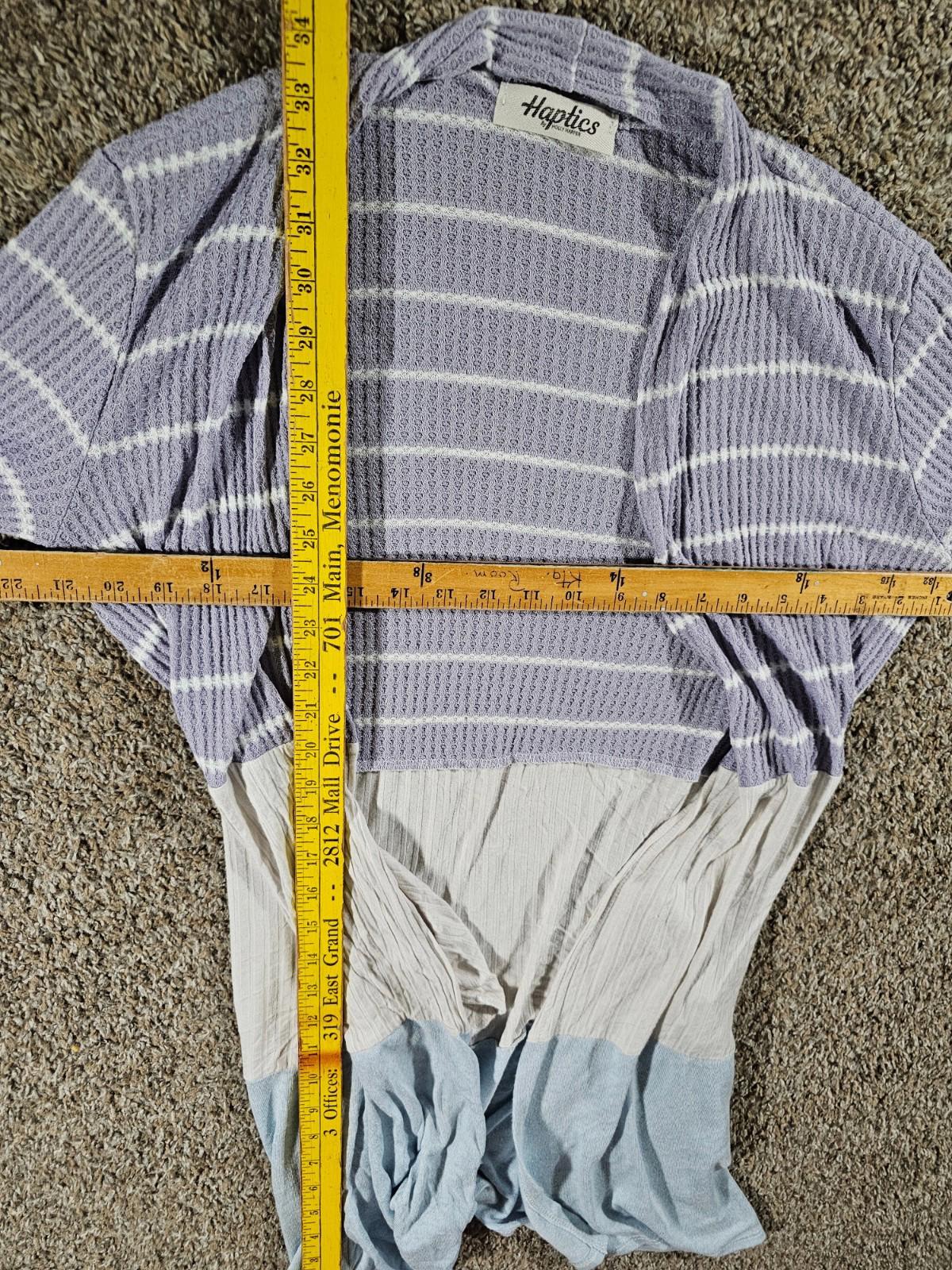 Haptics Holly Harper 3 Color Knit Cardigan Open S USA MADE