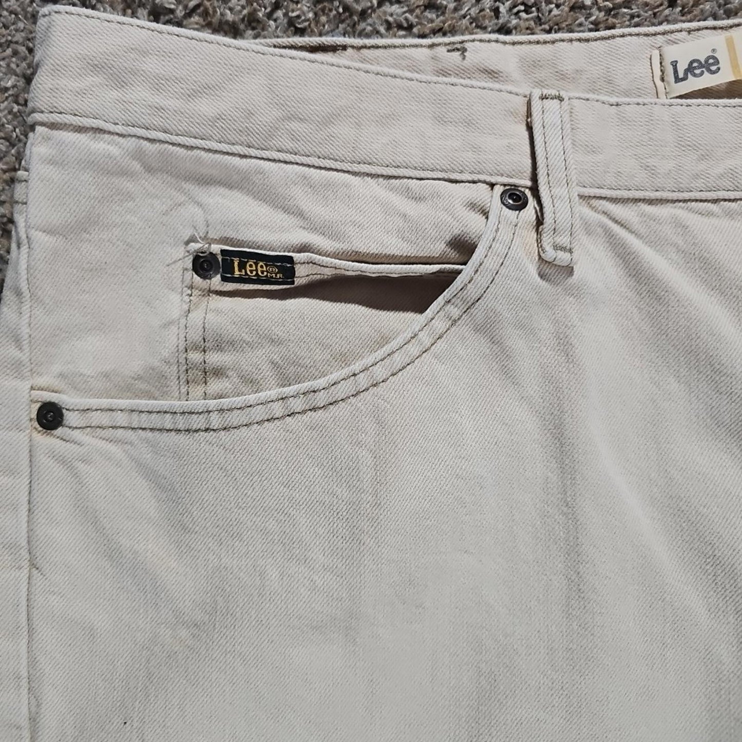 Lee Regular Fit 42x32 Beige Jeans