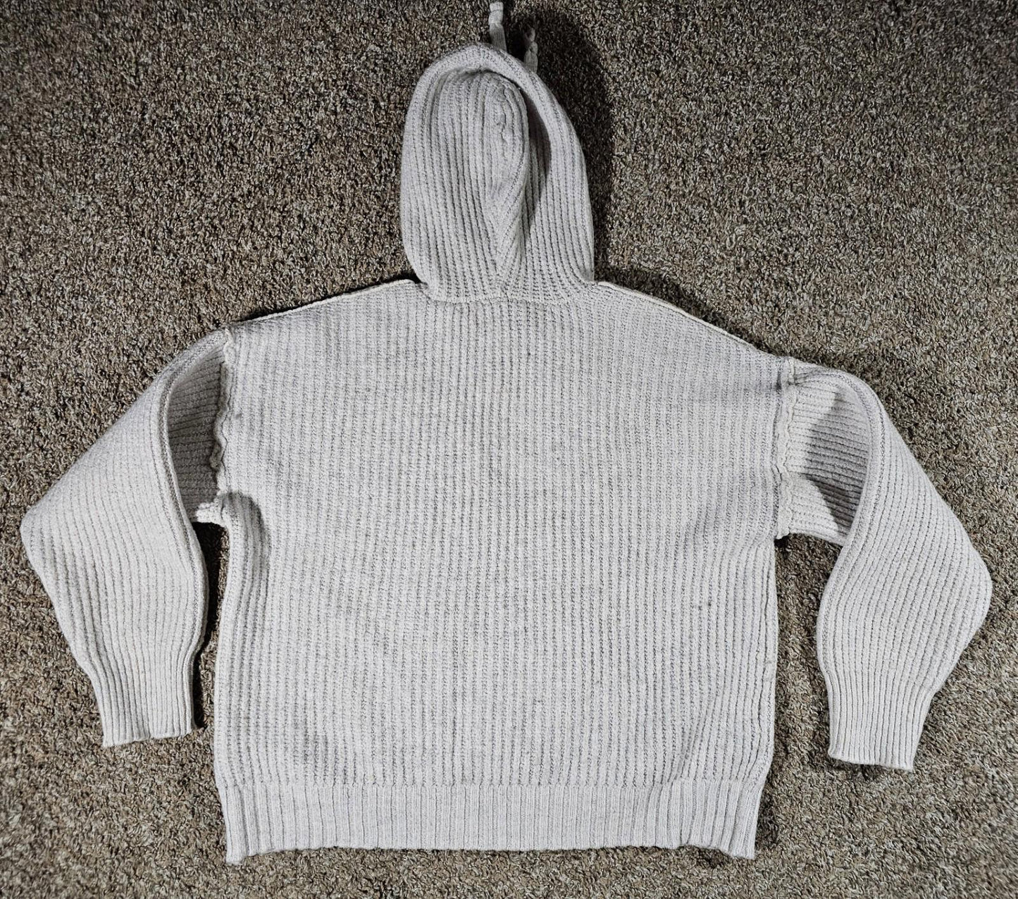 American Eagle Hoodie Thick Knit Beige Cream XS Super Soft
