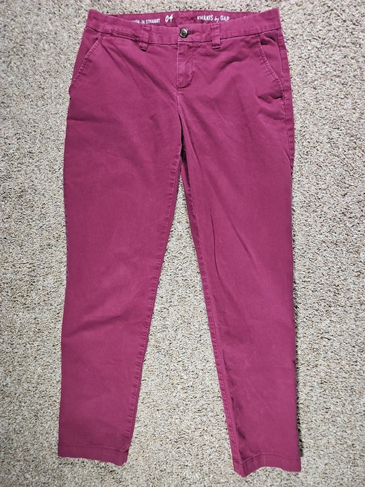 Broken-in Straight 04 Khakis By GAP Purple