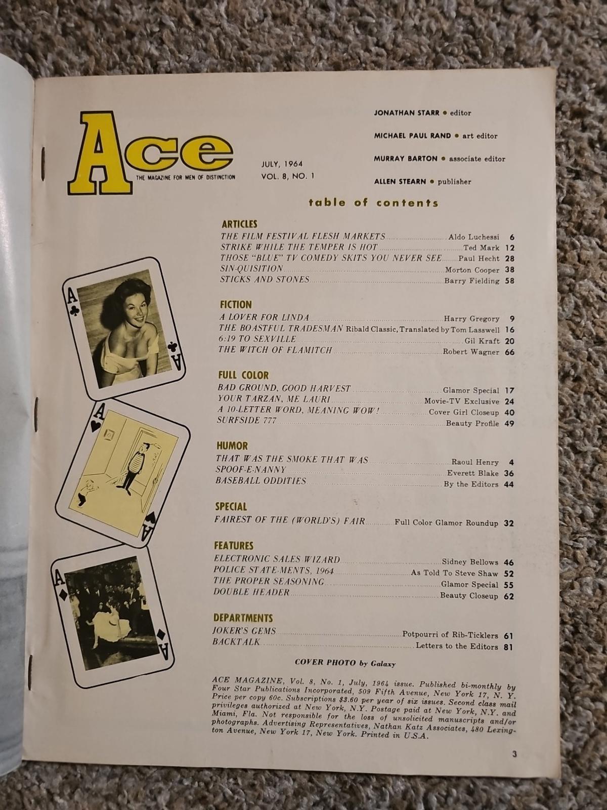 Ace Men’s Magazine July A Galaxy of International Beauties