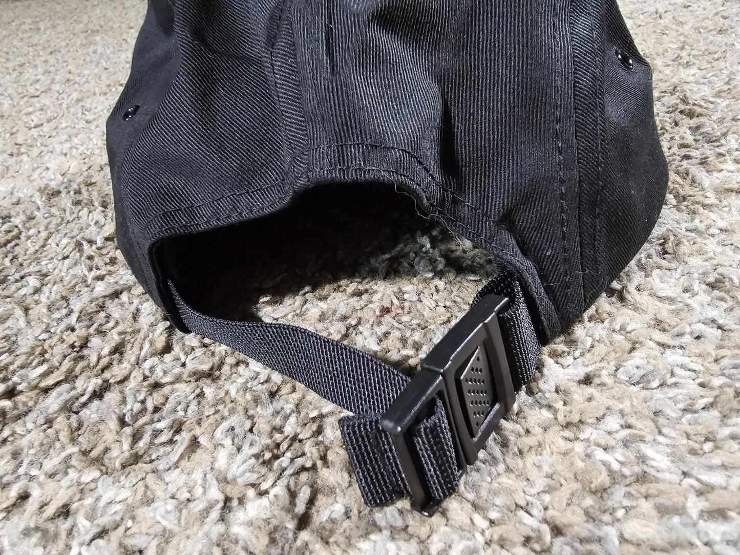 The Classics Yupoong Strapback Panel Hat Black