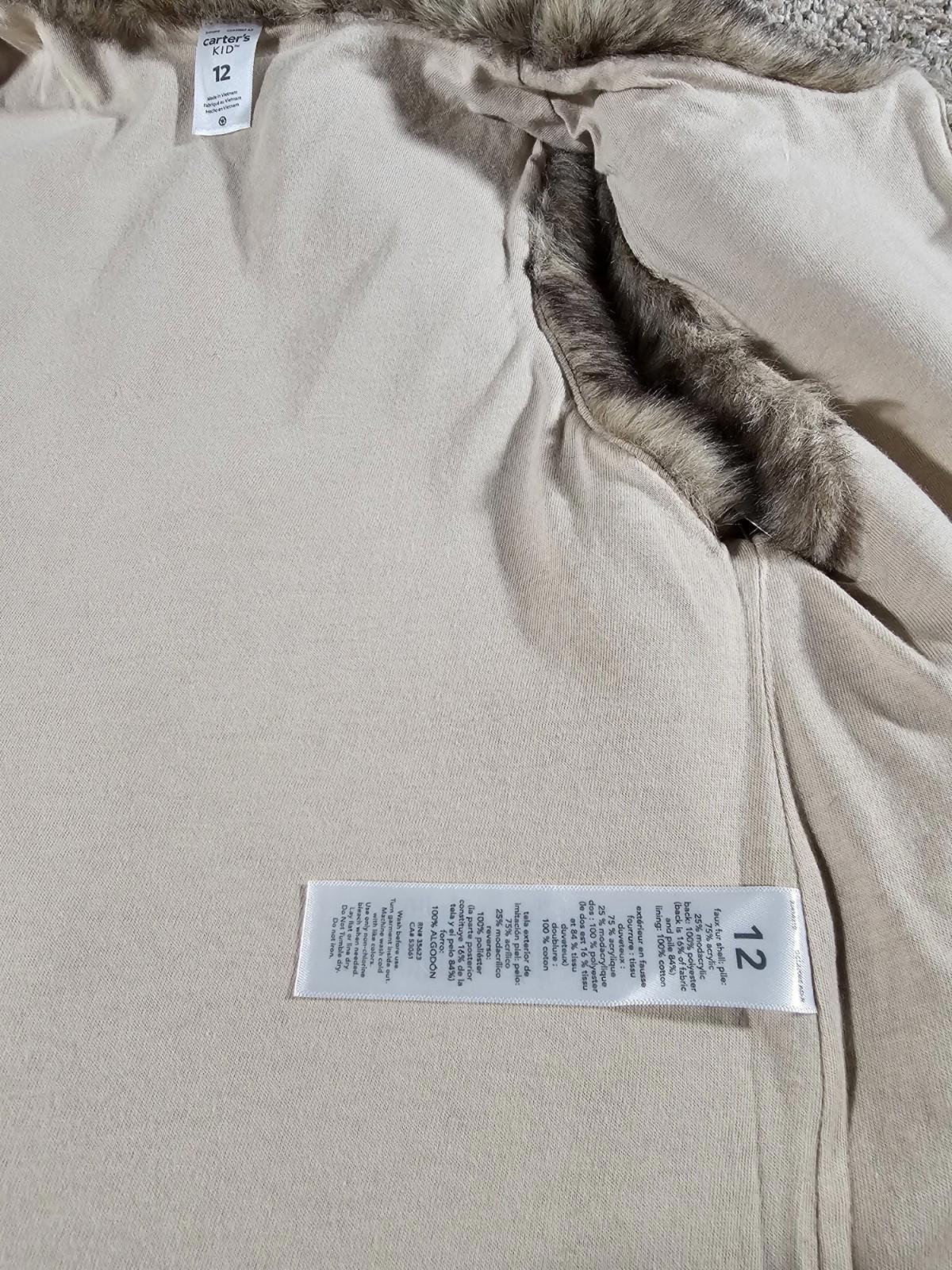 Carter's Kid 12 Faux Fur Vest NWT