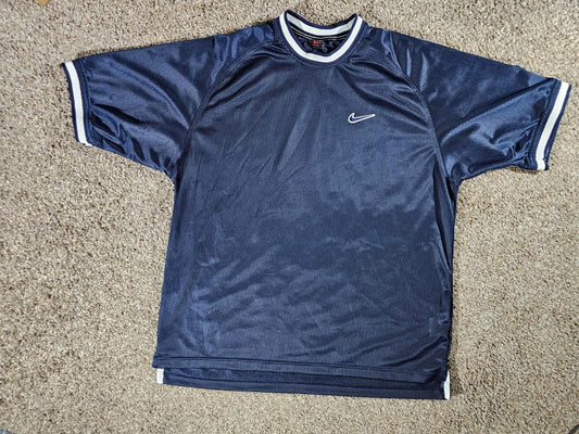 Vintage Nike Mesh Shirt M Blue Jersey Shirt Y2K Skater Retro
