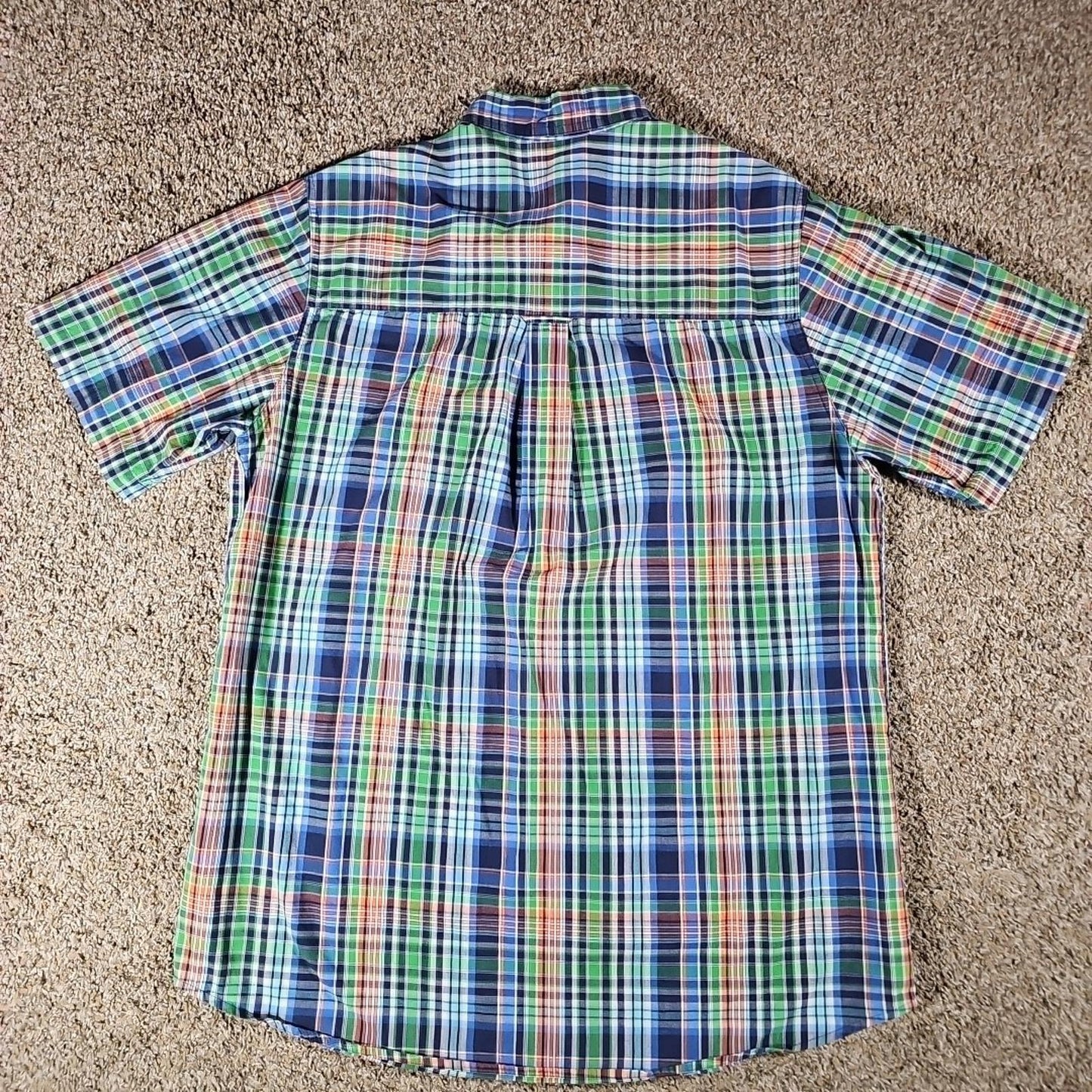 Chaps LT Easy Care Bright Plaid Button Up