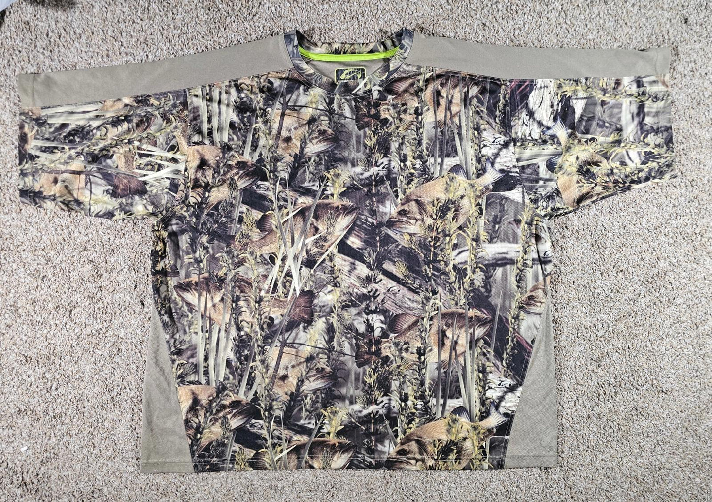 Men's Fishouflage 3XL Camo/Bass Riptide Shirt UPF 40+