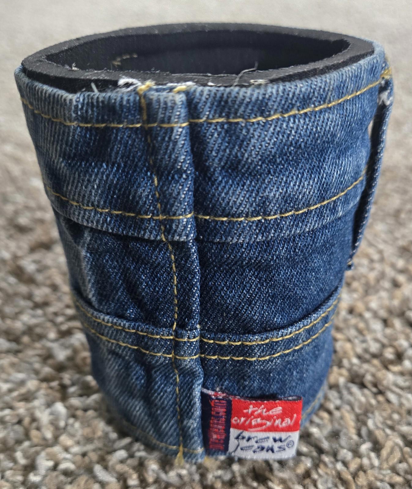 USMC Jean And Leather Can Cooler Sleeve
