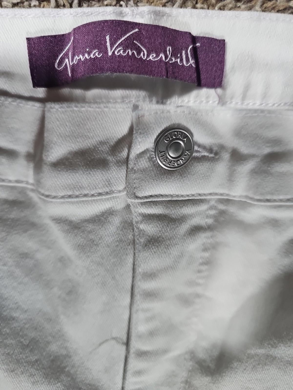 Gloria Vanderbilt Amanda Sz 14 White Jeans