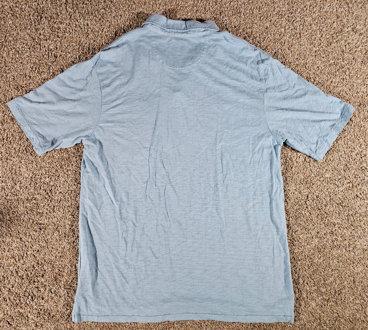 Johnnie O Blue Short Sleeve Golf Casual Open Polo Mens Sz L