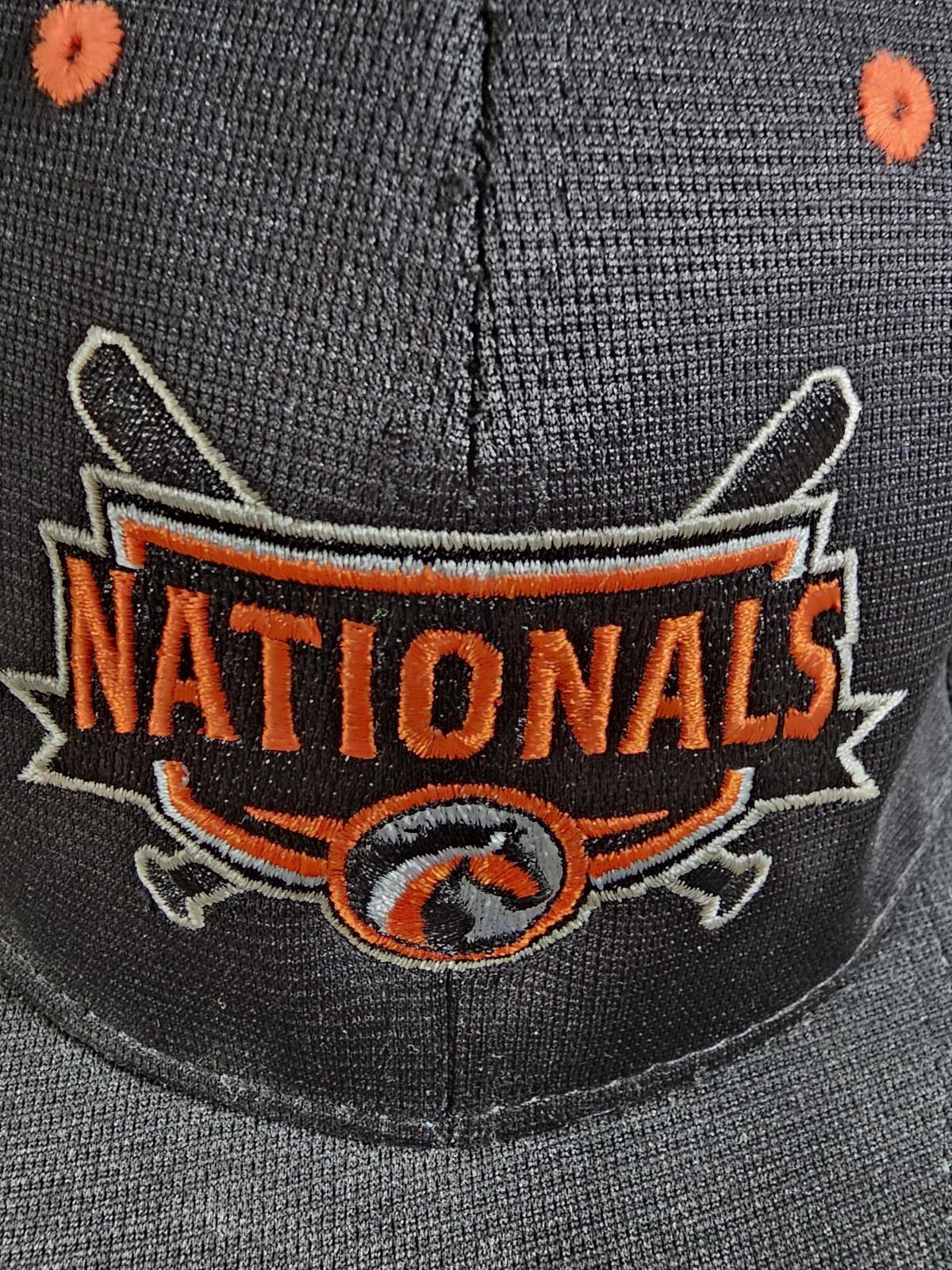 The Youth Baseball Nationals Snapback Hat Black Embroidered