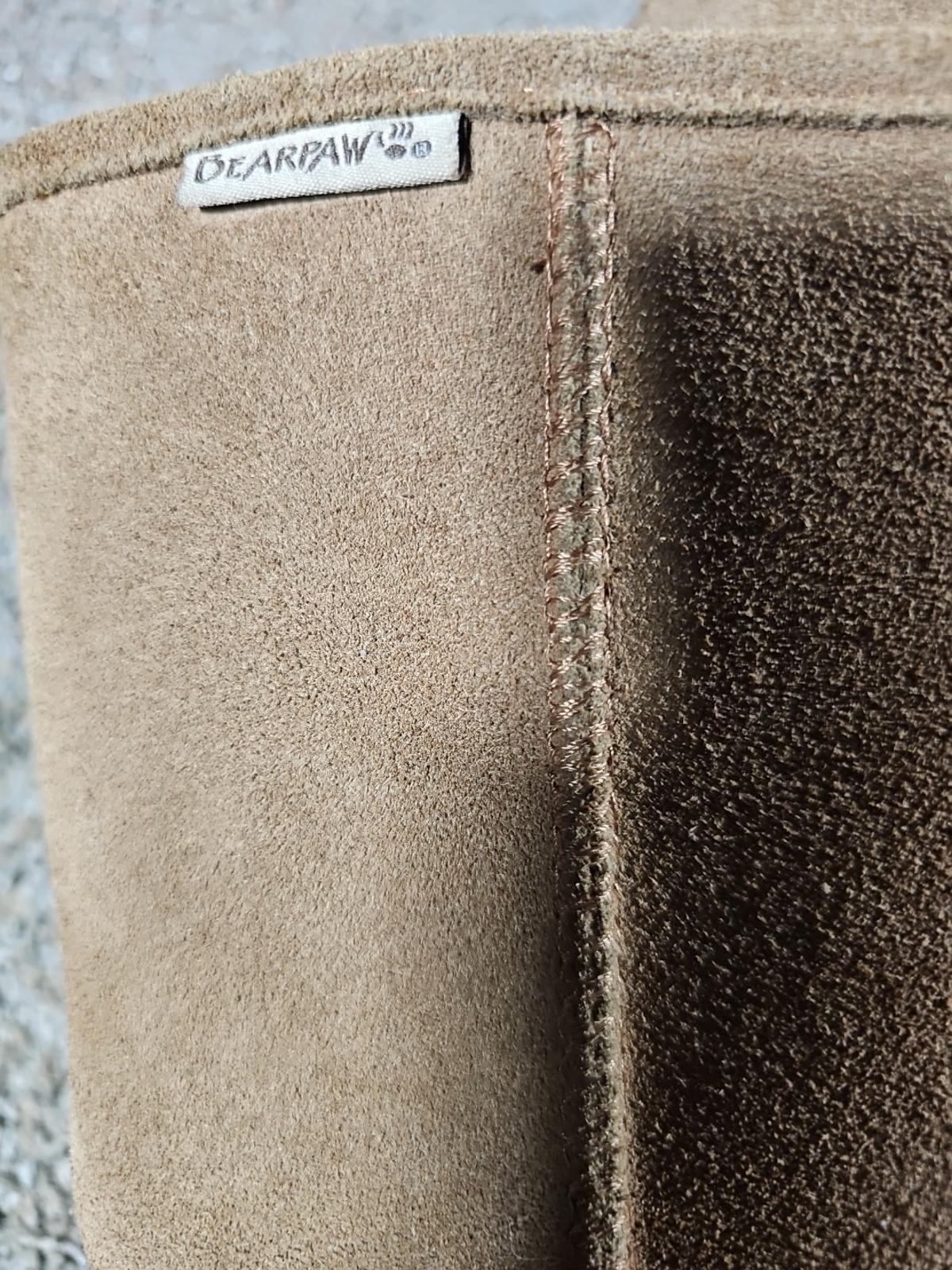 BearPaw Emma Tall Youth US4 UK3 Brown Suede Sheepskin Boots